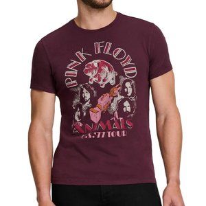John Varvatos Star USA Men's Pink Floyd Animals Tour Graphic T-Shirt Plum Wood